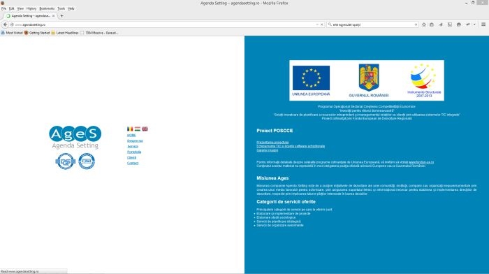 POSCCE 2007 – 2013 pentru SC Agenda Setting SRL